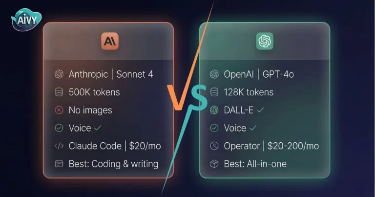 Claude vs ChatGPT comparison guide showing AI assistant features for Australian businesses 2026