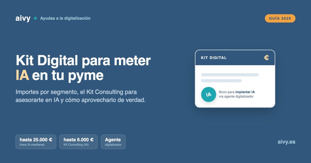 Kit Digital y Kit Consulting para implantar IA en pymes