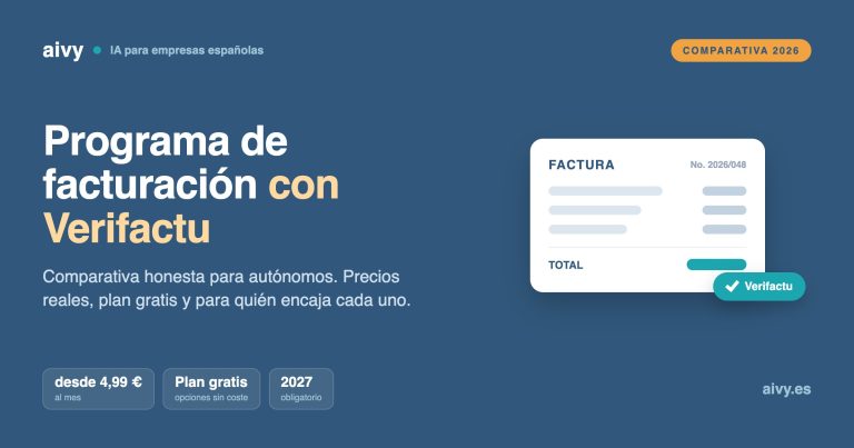 Programa de facturación para autónomos compatible con Verifactu: comparativa con precios reales